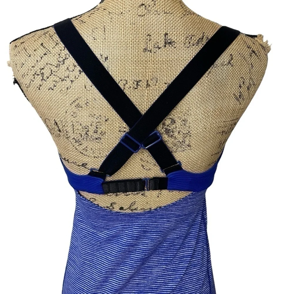 Lululemon Purple Cross Back Work Out Yoga Running Athletic Tank